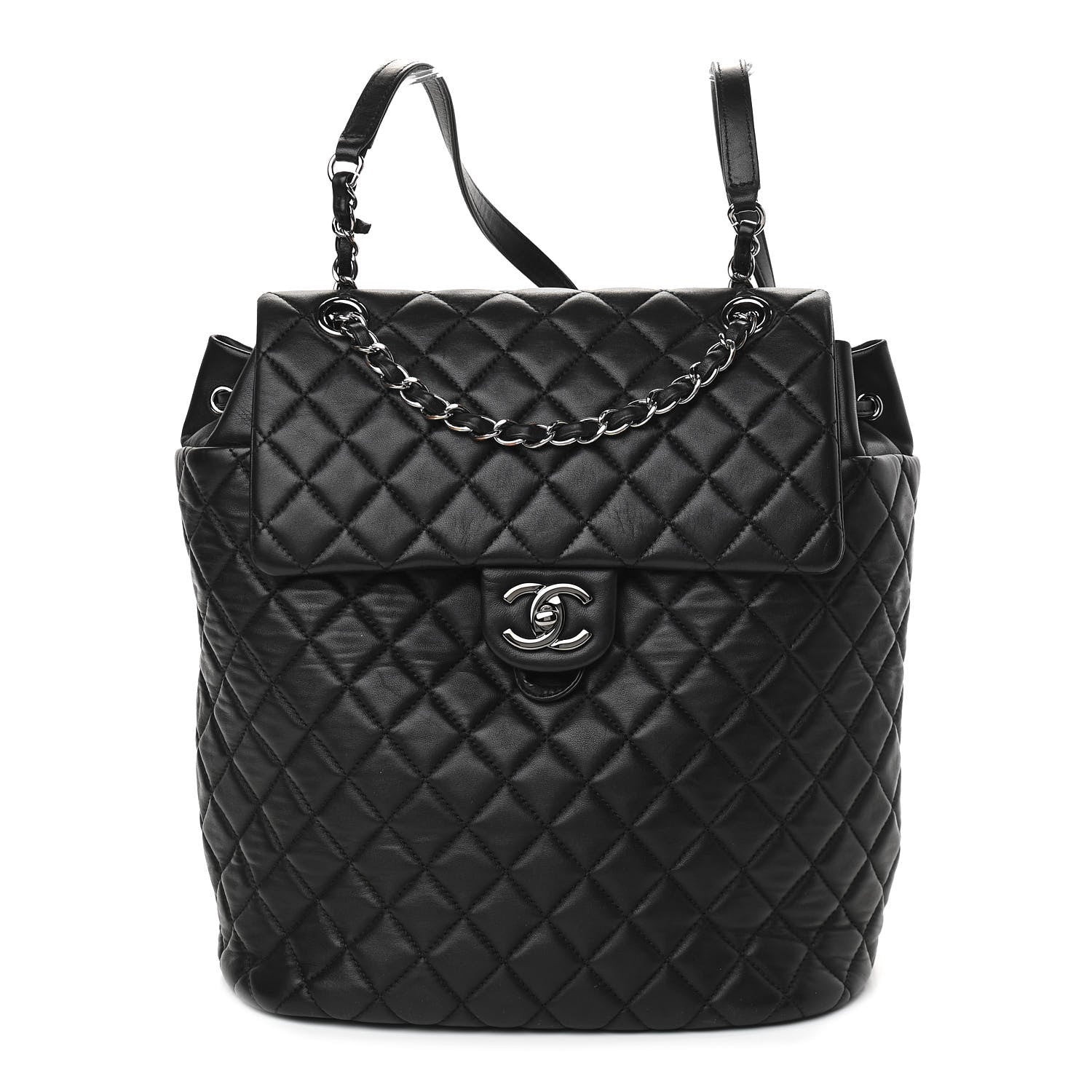 Chanel Lambskin Quilted Large Urban Spirit Backpack Black 1 of 9