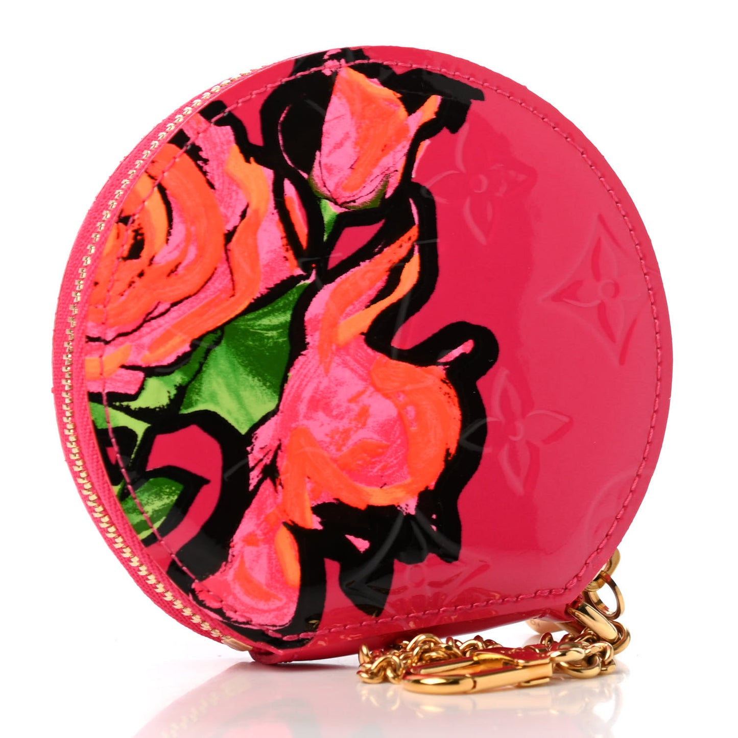 Vernis Roses Chapeau Coin Purse Rose Pop