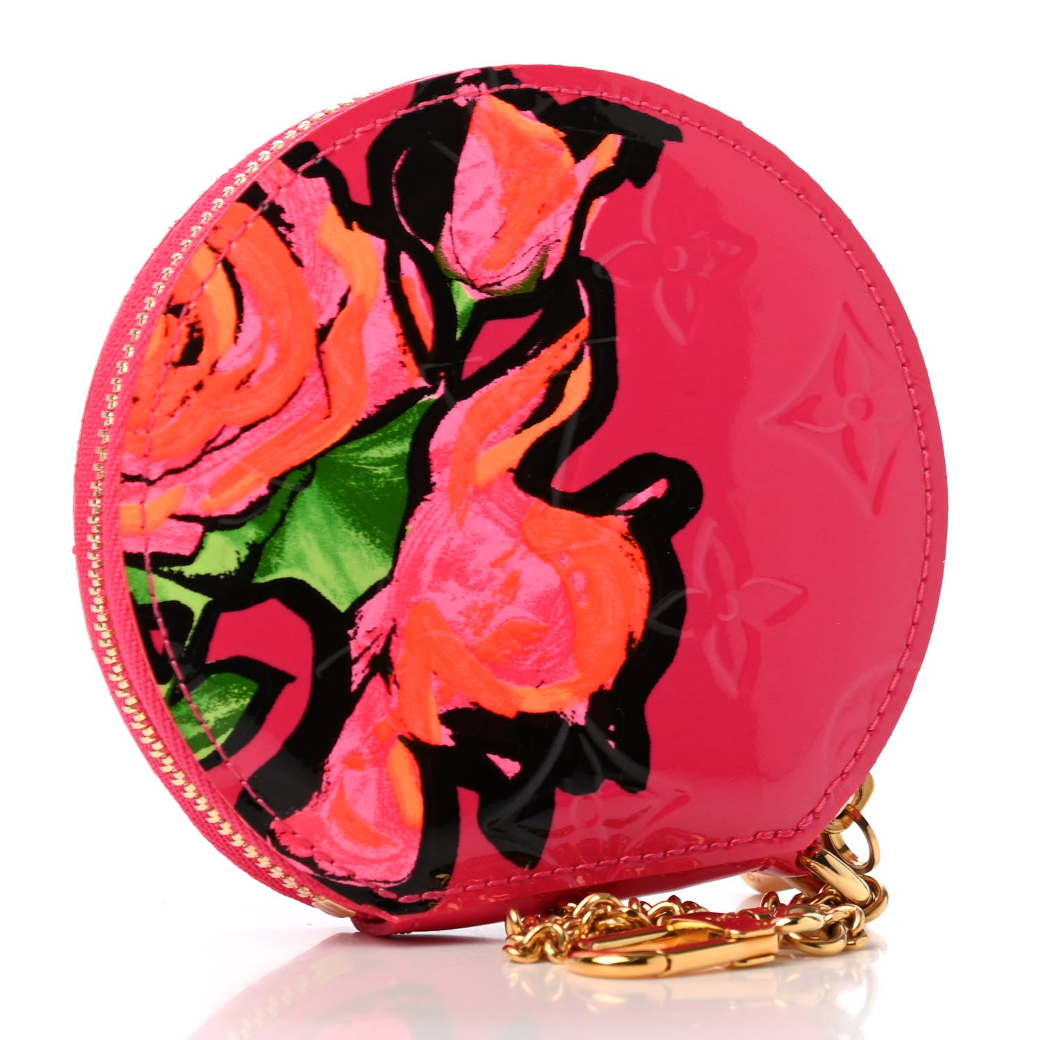 Louis Vuitton Vernis Roses Chapeau Coin Purse Rose Pop 2 of 4