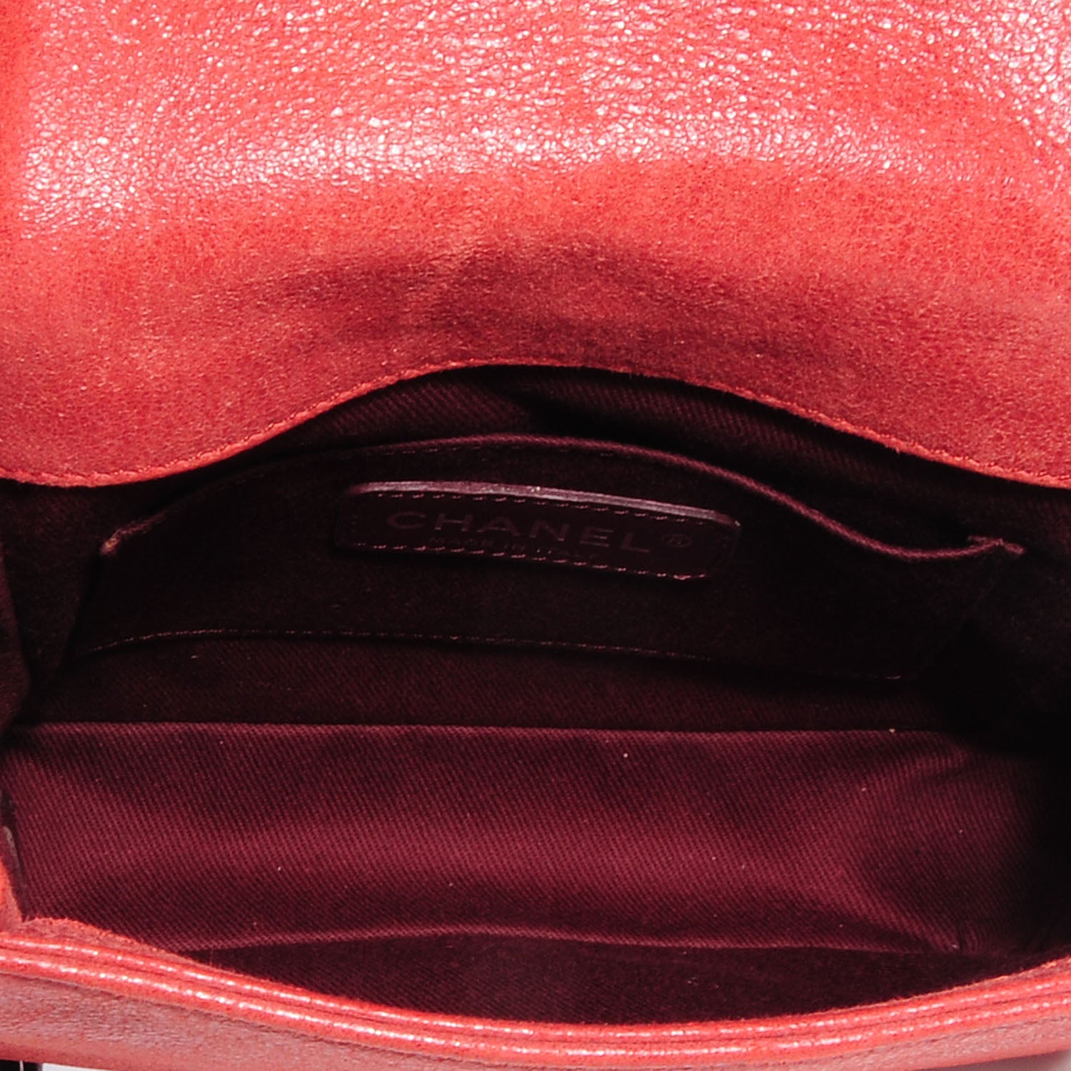 Chanel Iridescent Calfskin Quilted Small Gentle Square Boy Flap Red 7 of 9