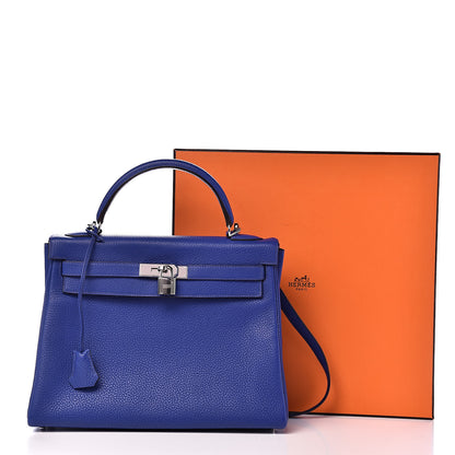 Hermes Togo Kelly Retourne 32 Bleu Electrique 37 of 37