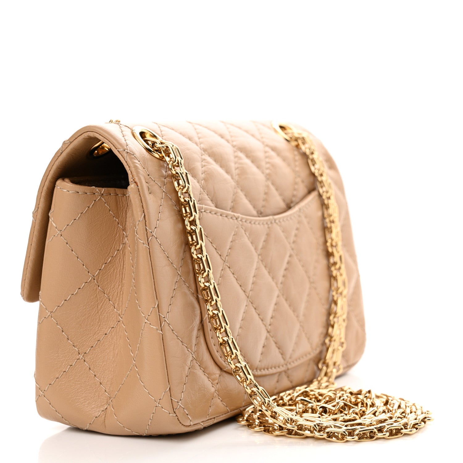 Chanel Aged Calfskin Quilted 2.55 Reissue Mini Flap Beige 3 of 10