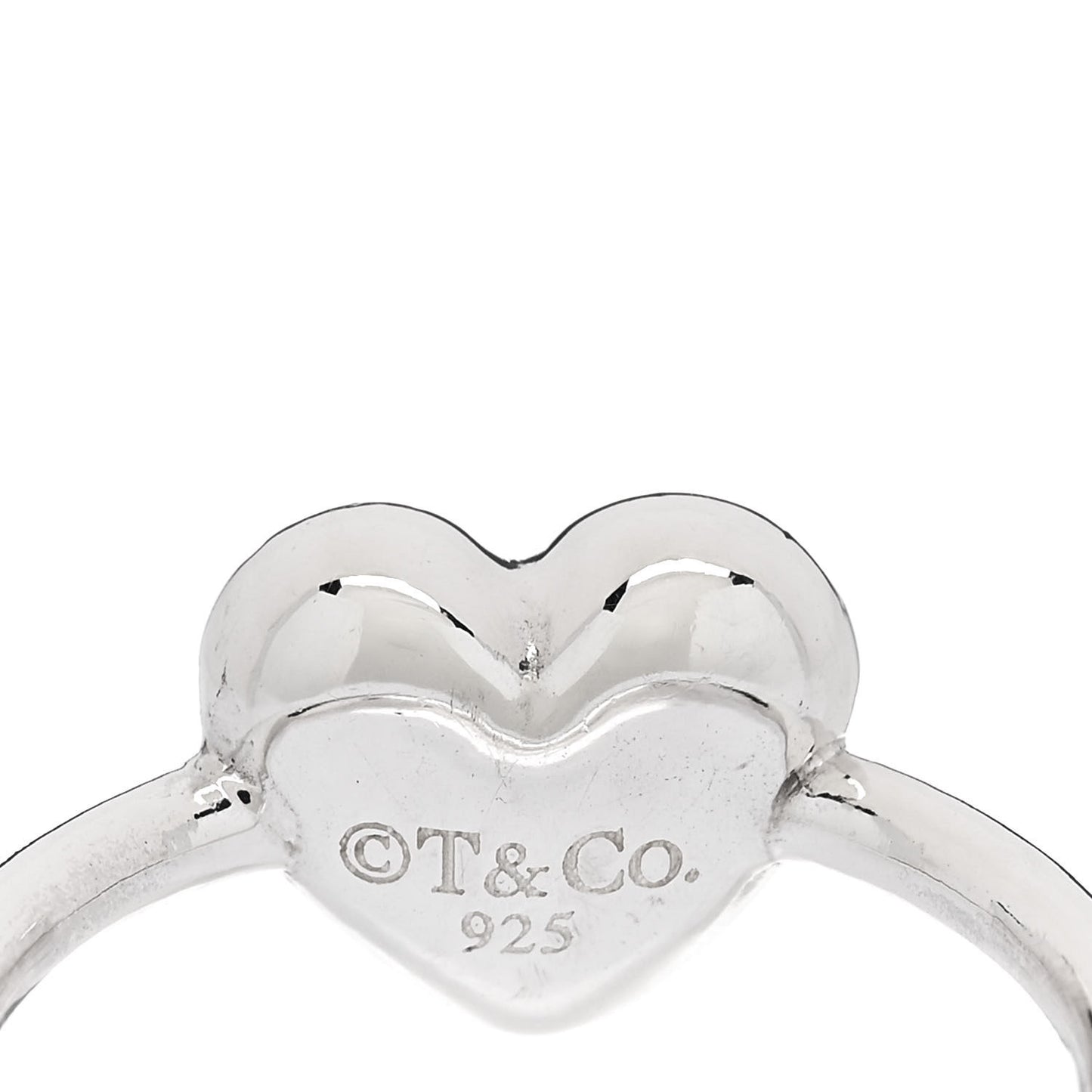 Sterling Silver Heart Puff Ring 49 5