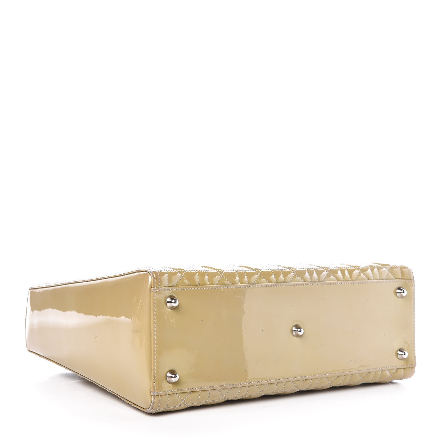 Christian Dior Patent Cannage Large Lady Dior Beige 4 of 16