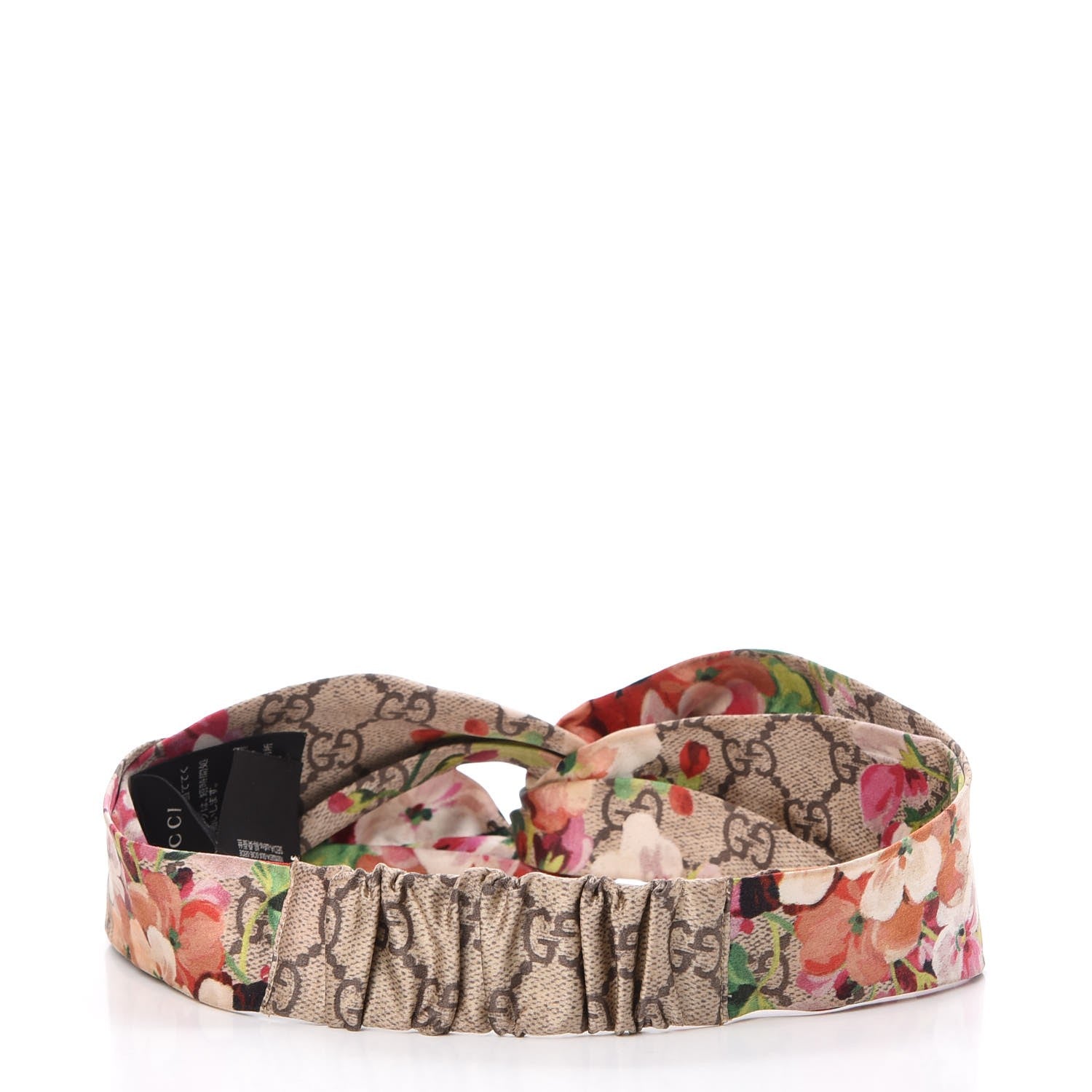 Gucci Silk Monogram Blooms Print Headband Antique Rose 3 of 8