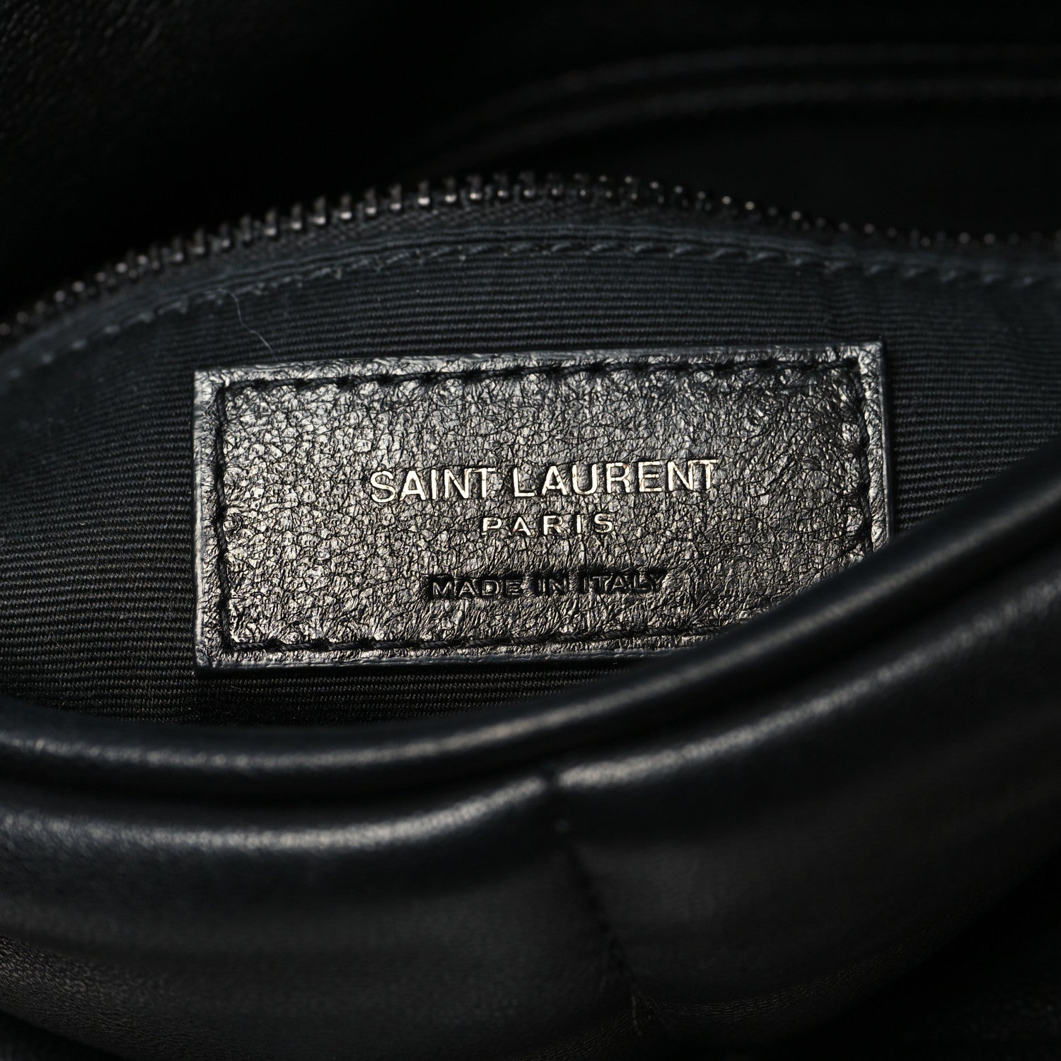 Saint Laurent Lambskin Quilted Small Loulou Puffer Monogram Chain Satchel Black 6 of 11