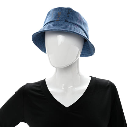 Chanel Denim Mood Cloche Bucket Hat M Blue 2 of 9
