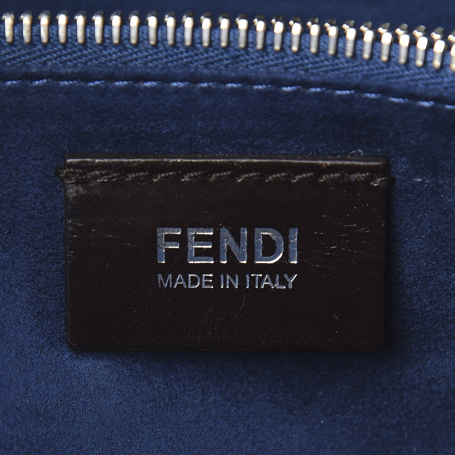 Fendi Vitello Elite Regular 2Jours Tote Caffe Noir Navy 6 of 10