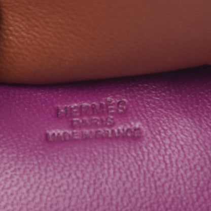 Hermes Milo Lambskin Grigri Rodeo Horse Bag Charm GM Anemone Bleu Izmir Fauve 3 of 4