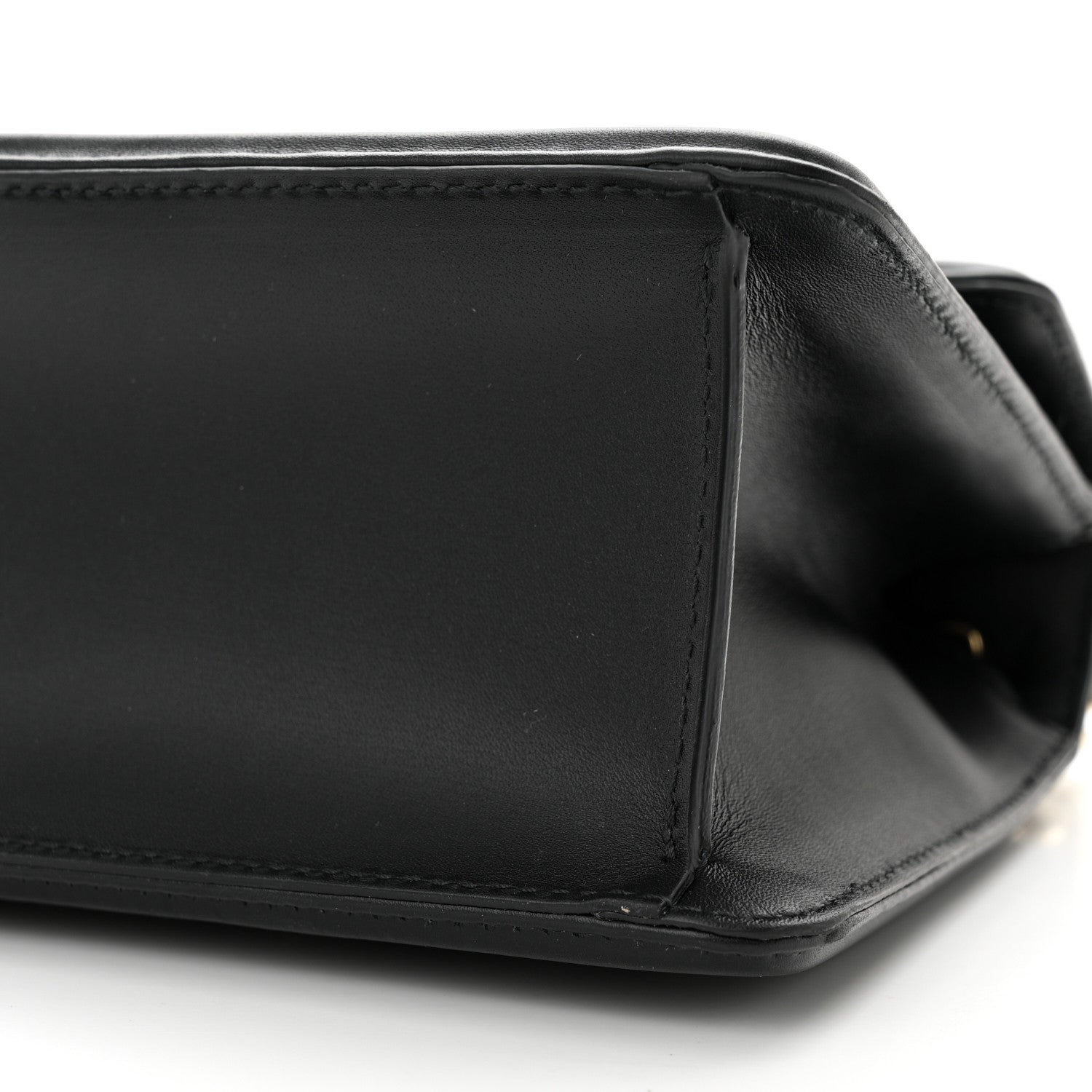 Bulgari Smooth Calfskin Quilted Serpenti Forever Diamond Maxi Framed Shoulder Bag Black 9 of 10