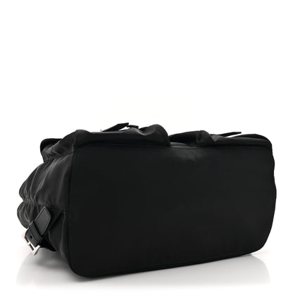 Prada Nylon Vela Saffiano Medium Backpack Black 4 of 10