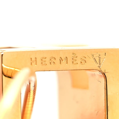 Hermes Gold Lacquered Cage d'H Pendant Necklace Black 5 of 5