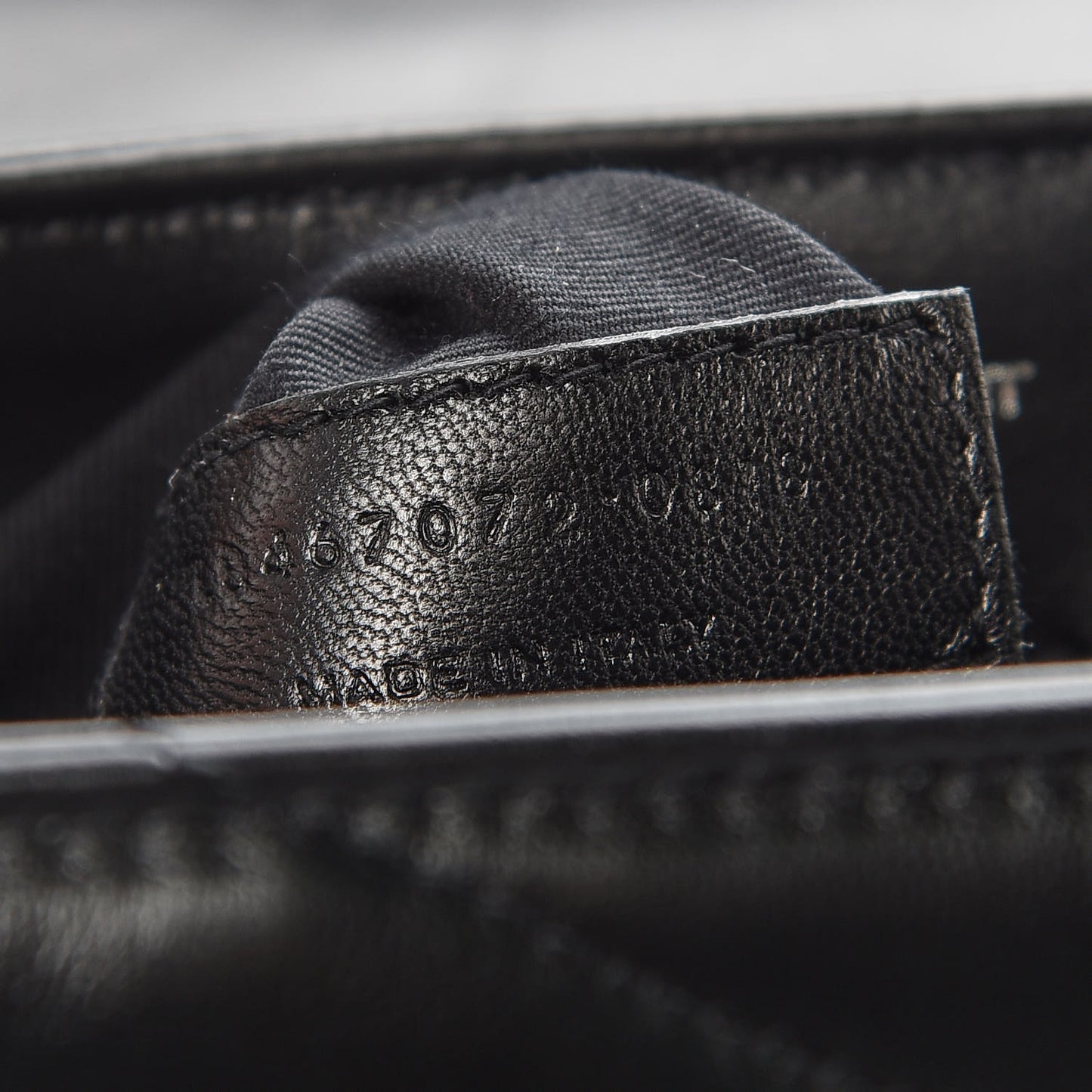Calfskin Y Quilted Monogram Toy Loulou Crossbody Bag Black