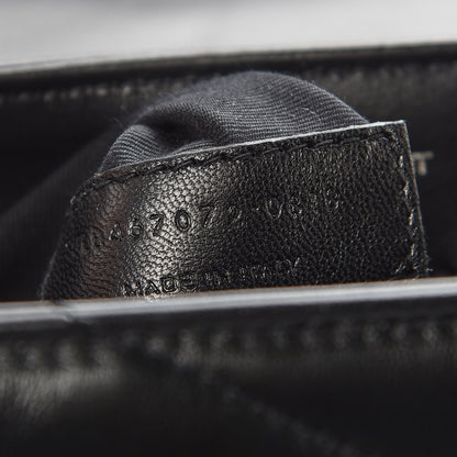 Saint Laurent Calfskin Y Quilted Monogram Toy Loulou Crossbody Bag Black 9 of 10