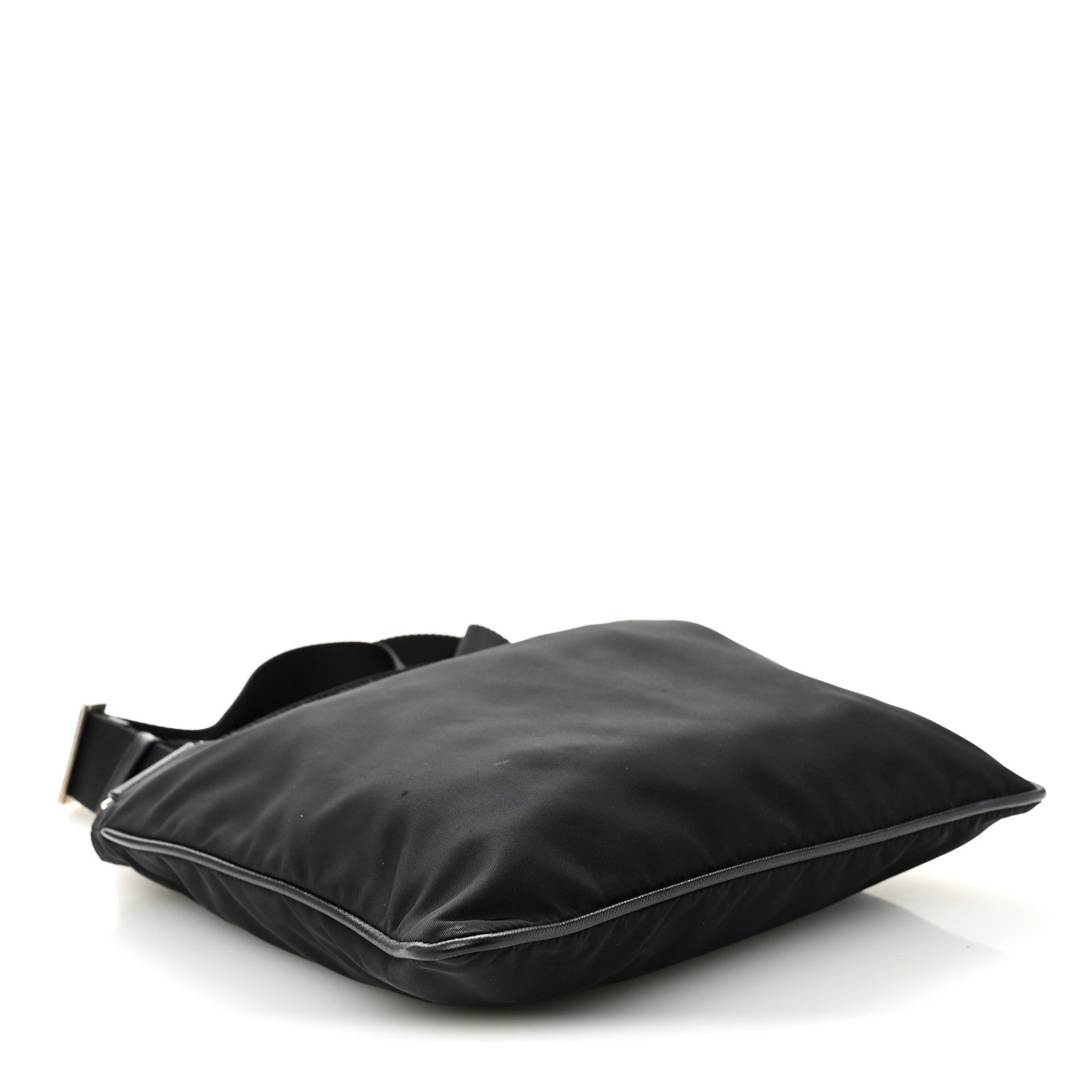 Prada Tessuto Nylon Saffiano Flat Messenger Bag Black 4 of 10