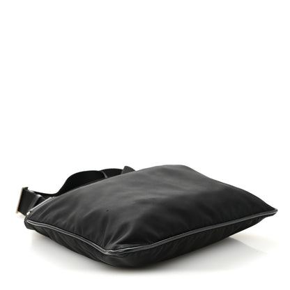 Prada Tessuto Nylon Saffiano Flat Messenger Bag Black 4 of 10