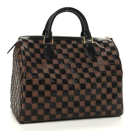 Louis Vuitton Damier Paillettes Speedy 30 Black 3 of 9