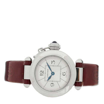 Cartier Stainless Steel Patent 27mm Miss Pasha Quartz Watch Red 2 of 4