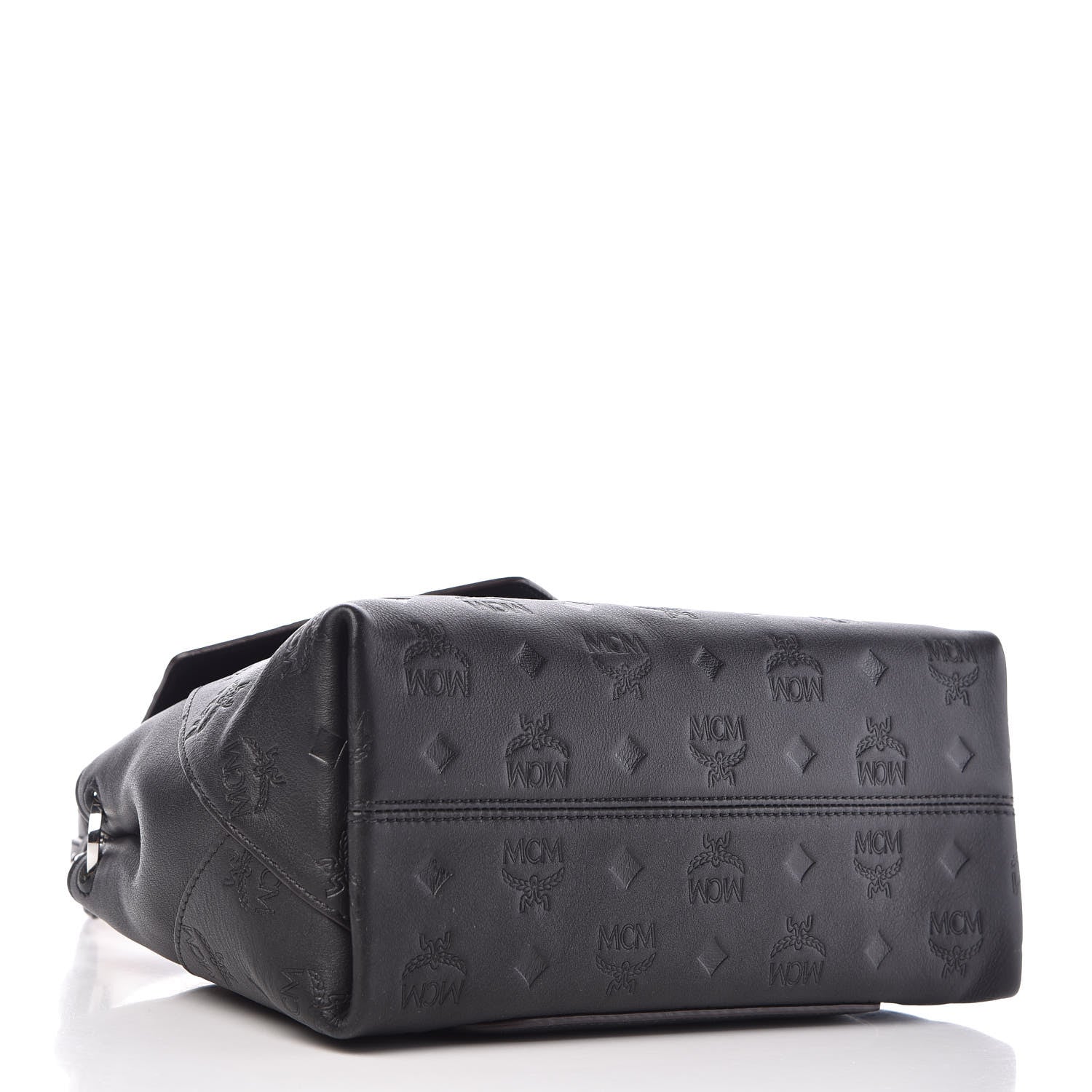 MCM Calfskin Ottomar Essential Flap Shoulder Bag Black 4 of 9
