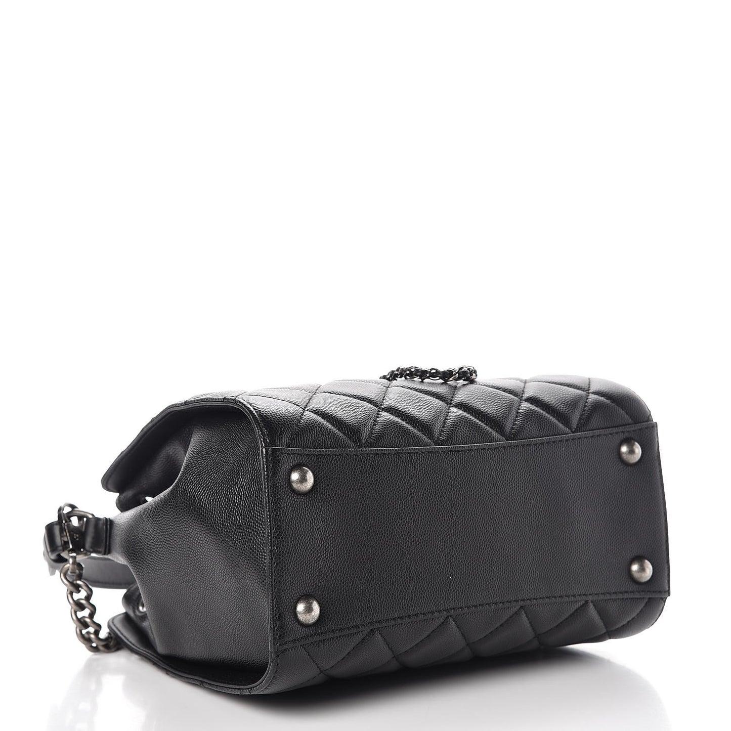 Caviar Quilted Small CC Bucket Bag Black