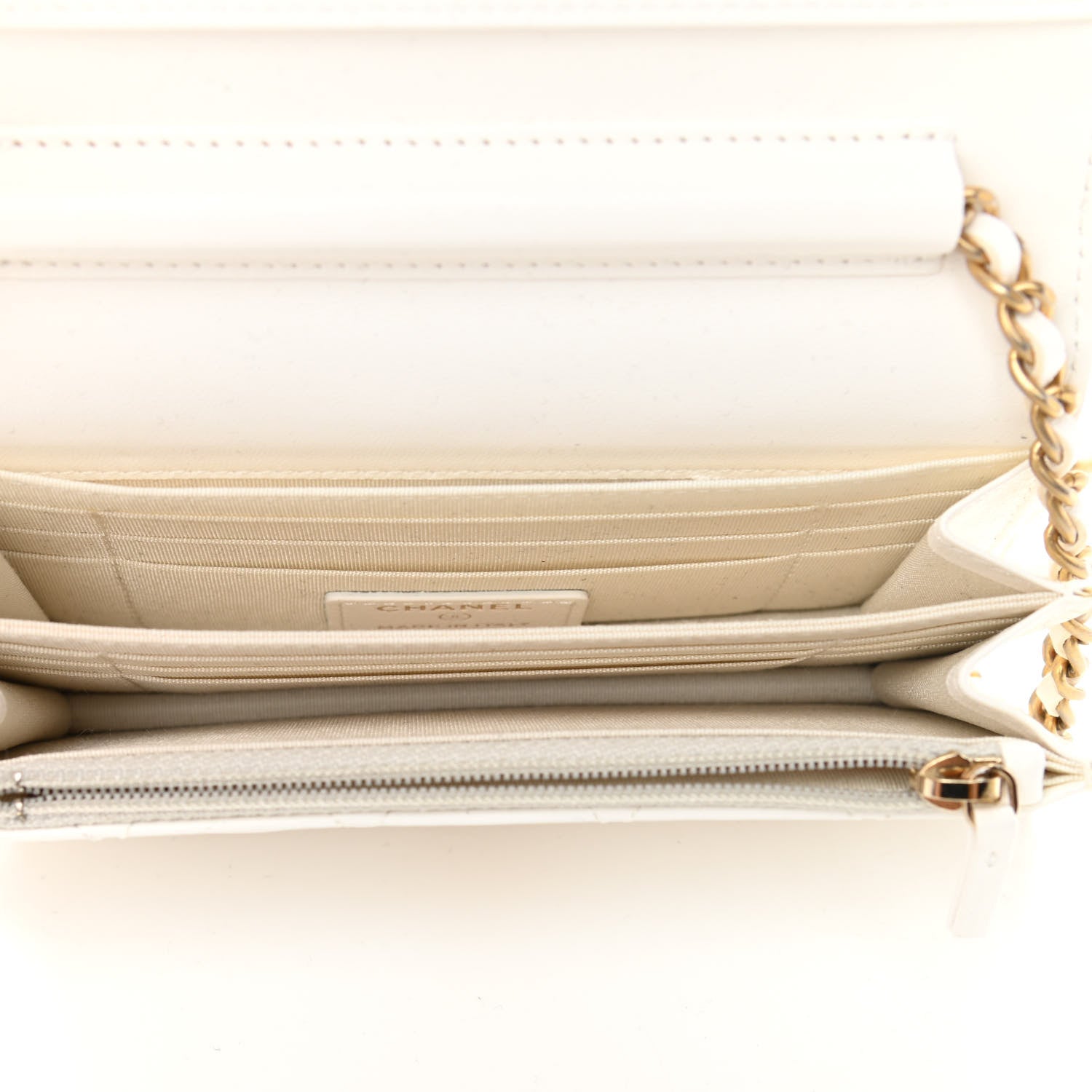 Chanel Lambskin Quilted Mini Romance Wallet On Chain WOC White 5 of 12