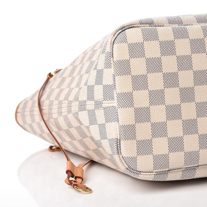 Louis Vuitton Damier Azur Neverfull MM Rose Ballerine 5 of 23