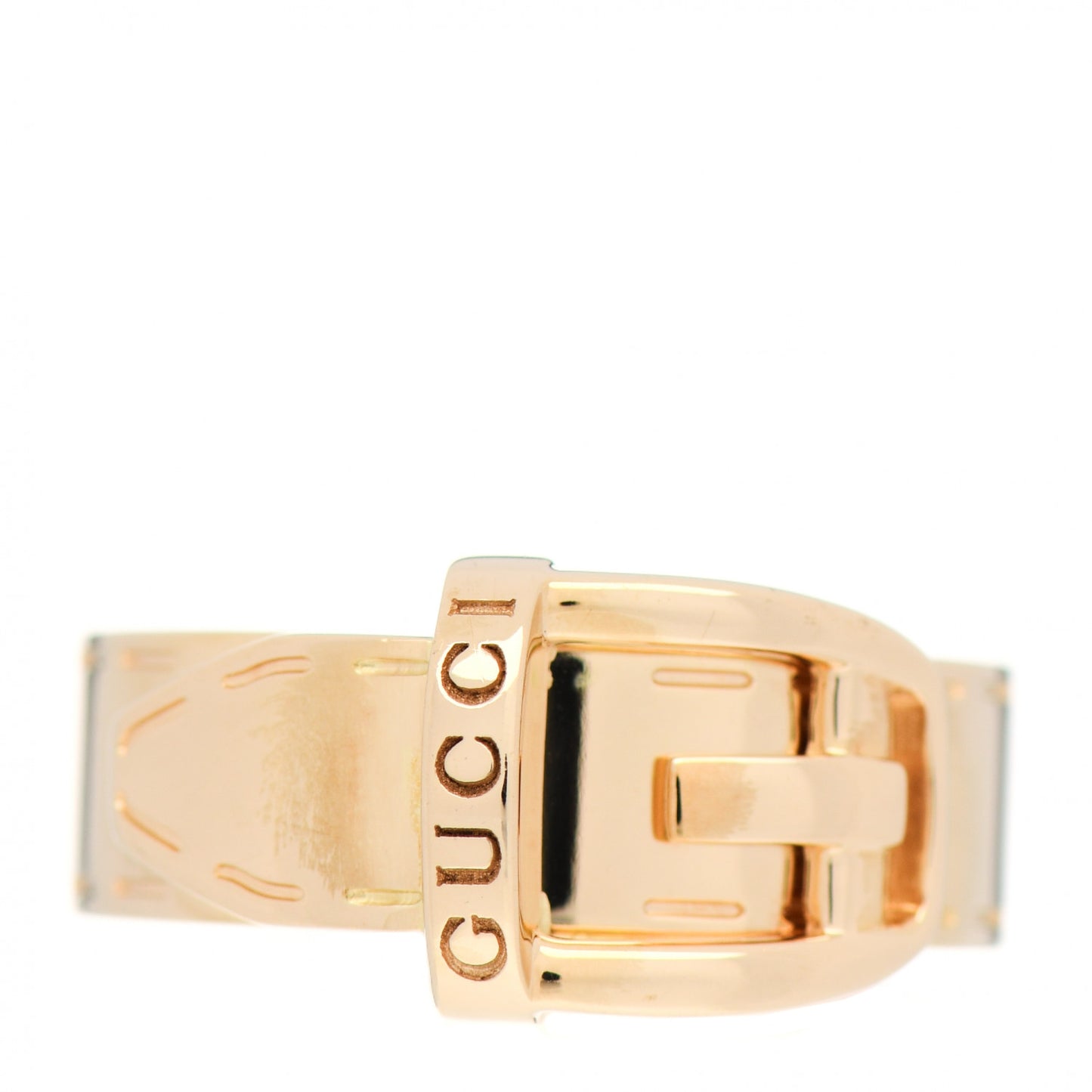 18K Yellow Gold Buckle Ring 50 5.5