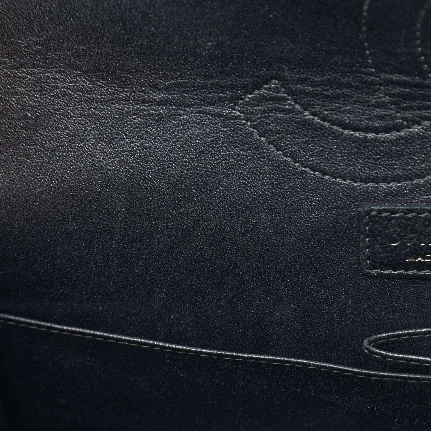 Metallic Caviar Quilted Jumbo Double Flap Dark Grey
