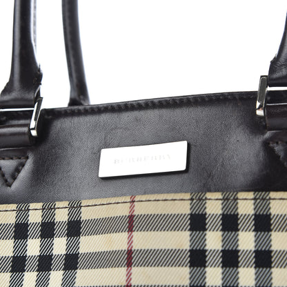 Burberry Calfskin House Check Small Tote Black 8 of 8