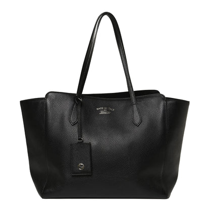Gucci Pebbled Calfskin Medium Swing Tote Black 1 of 11