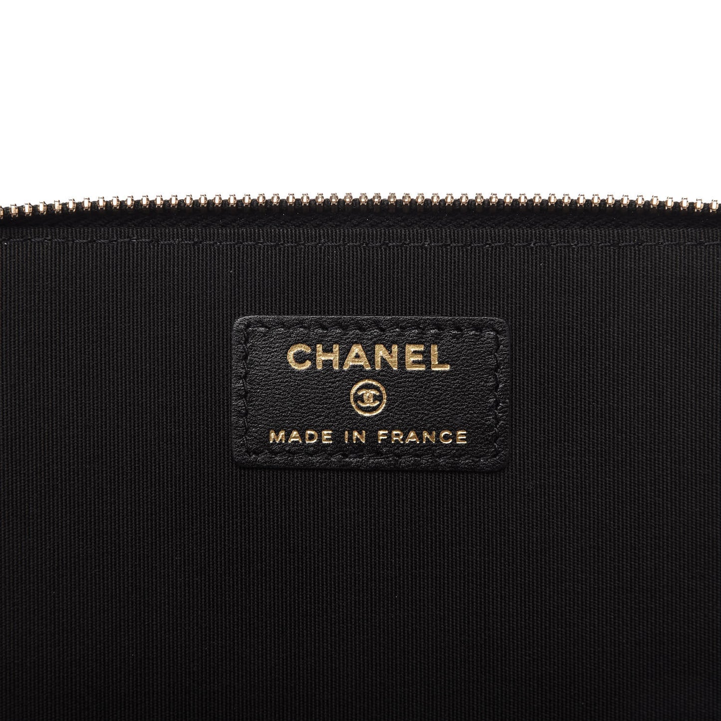 Lambskin Quilted Small Top Handle Vanity Case With Chain Black