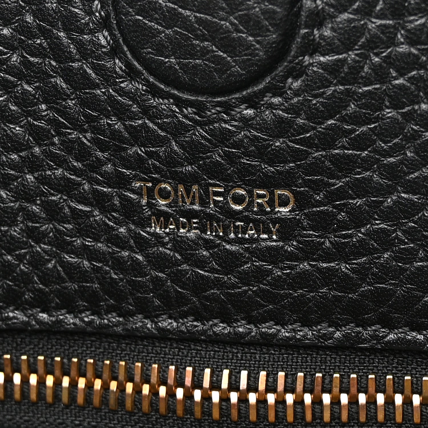 Tom Ford Pebbled Calfskin Large Alix Padlock Zip Hobo Bag Black 7 of 11
