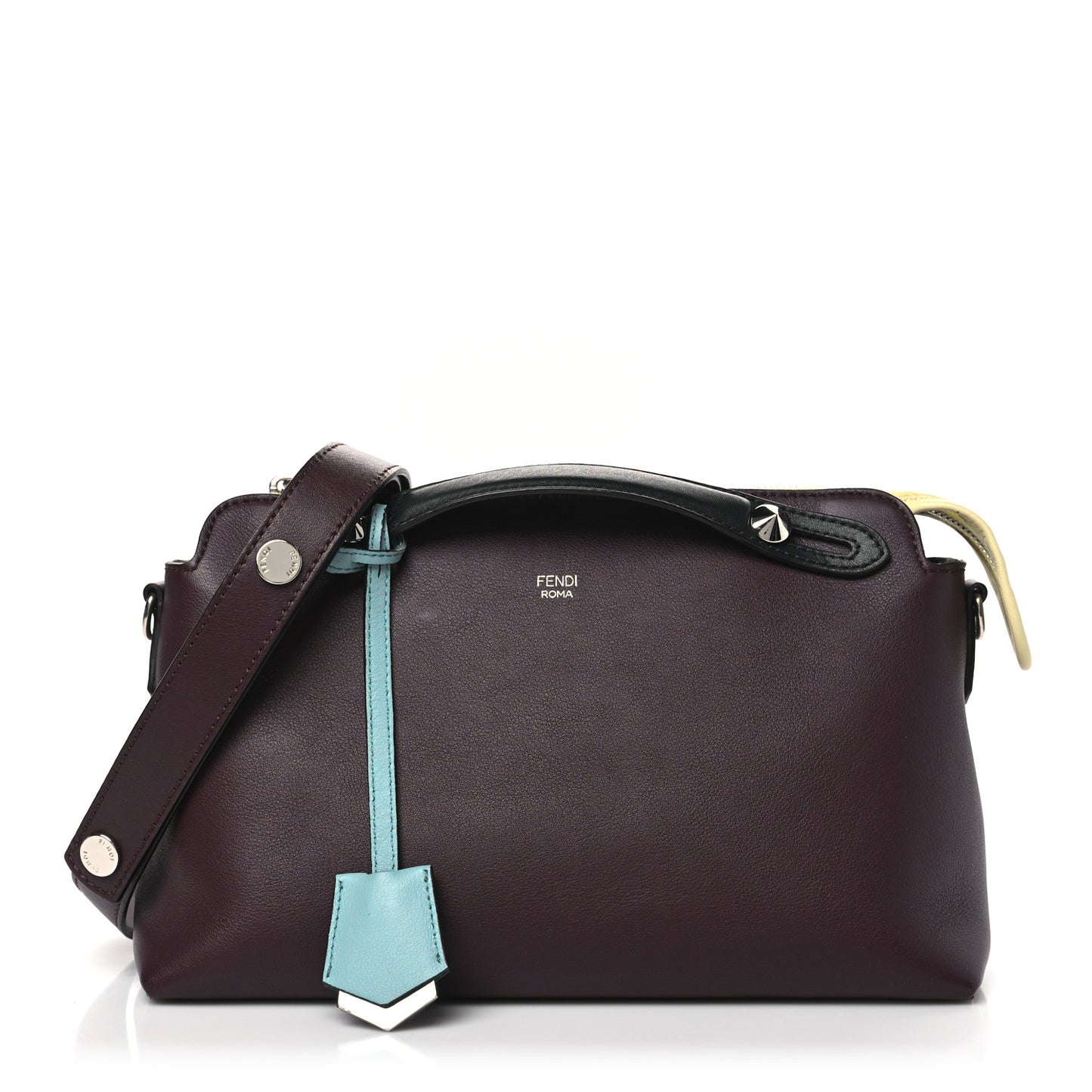 Vitello Dolce 4 Color Medium By The Way Boston Bag Bordeaux Grano Multicolor