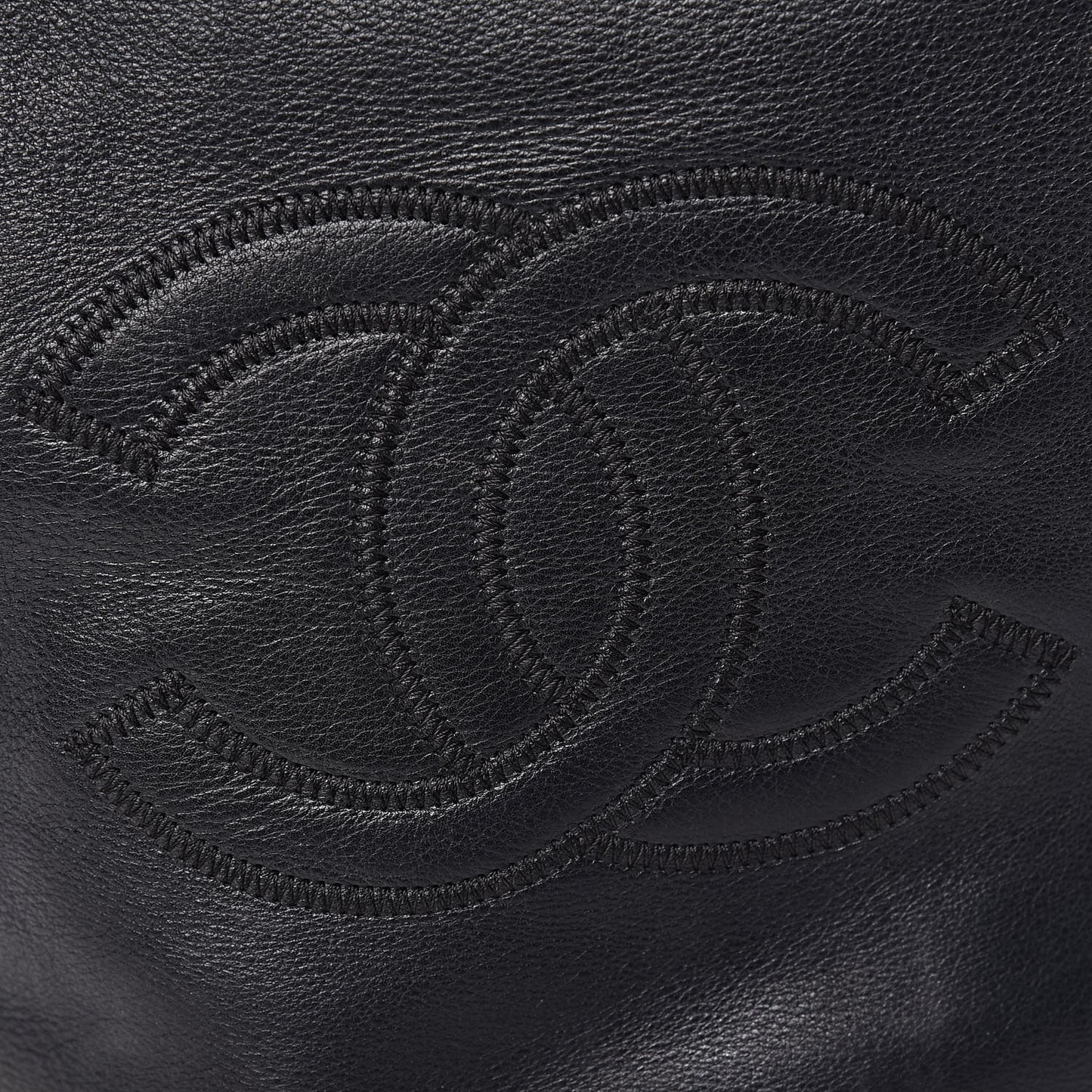 Calfskin CC Bucket Bag Black