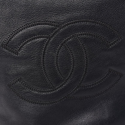 Chanel Calfskin CC Bucket Bag Black 10 of 12