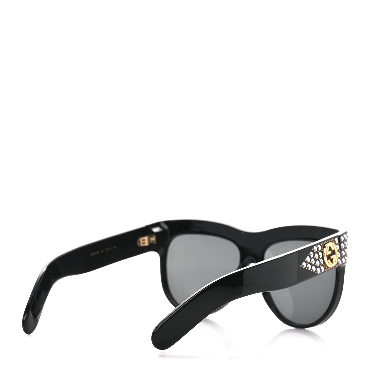 Gucci Acetate Crystal Sunglasses GG0147S Black 4 of 9