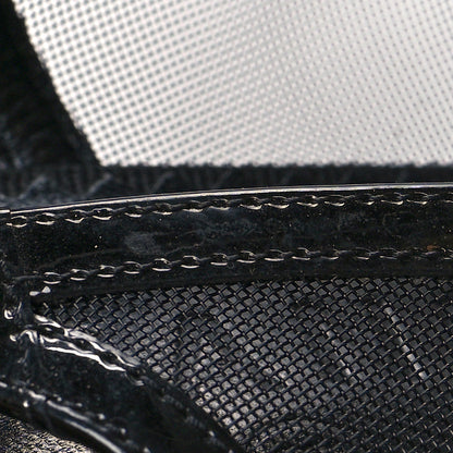 Chanel Lambskin Mesh Patent Camellia Slingback Sandals 36.5 Black 8 of 9
