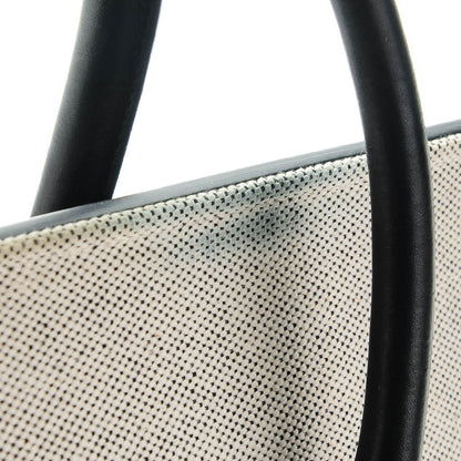 Celine Cotton Canvas Calfskin Medium Tie Knot Tote Grey Black 14 of 14