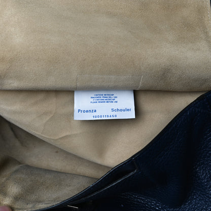 Proenza Schouler Pebbled Calfskin Double Sided PS Courier Bag Indigo 6 of 19