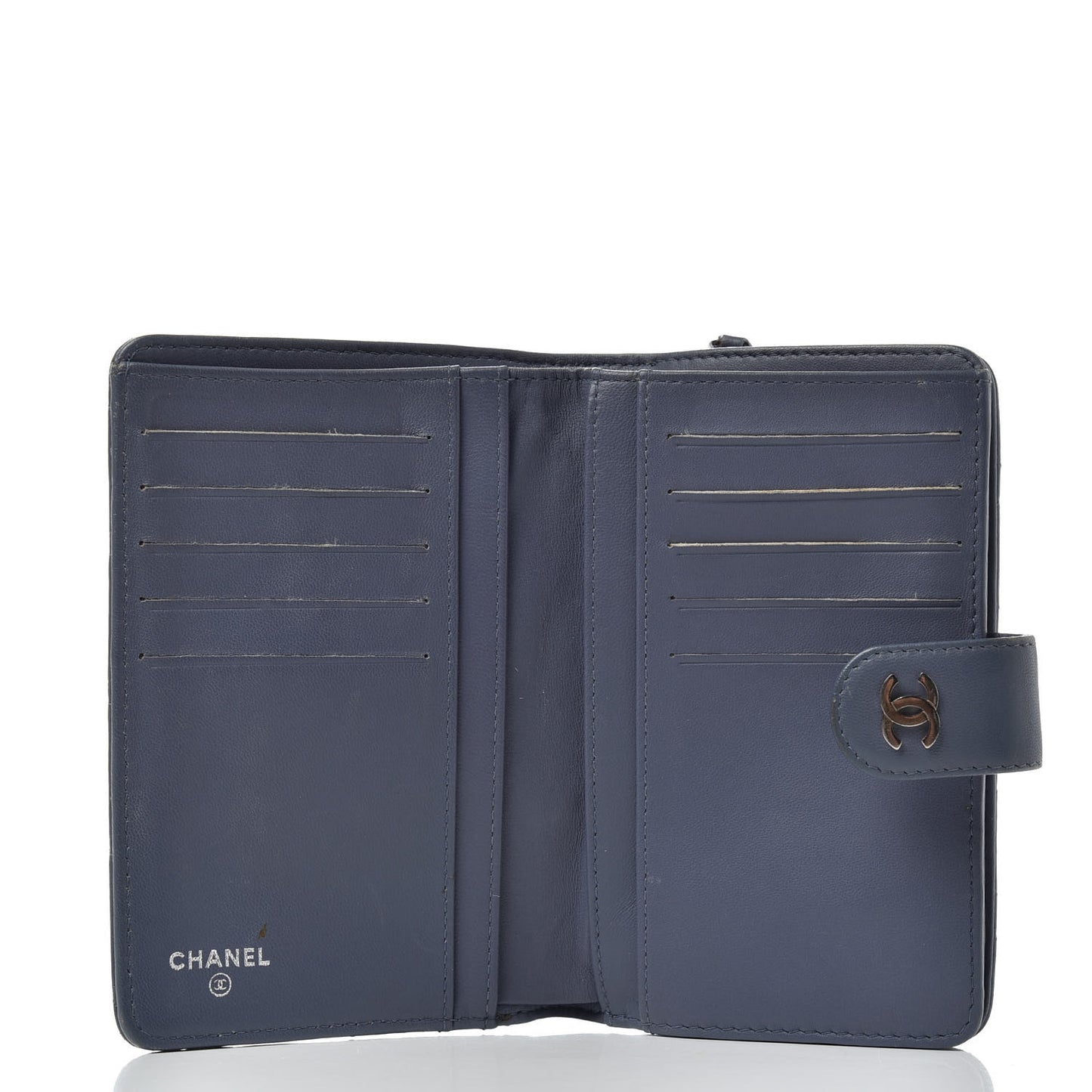 Lambskin Quilted Zipped Pocket Wallet Lavander