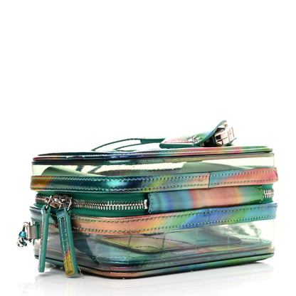 Chanel PVC Patent Calfskin Patent Lambskin Small CC Vanity Case Green 4 of 10
