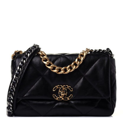 Chanel Goatskin Quilted Medium Chanel 19 Flap Black 1 of 4