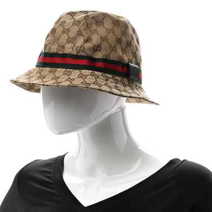 Gucci Monogram Web Bucket Hat XL Brown 2 of 9