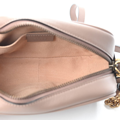 Gucci Calfskin Matelasse Mini GG Marmont Chain Shoulder Bag Porcelain Rose 5 of 9