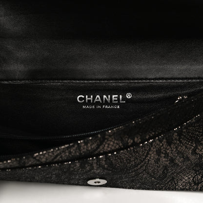 Chanel Metallic Tweed Quilted Clutch Black Dark Silver 6 of 12
