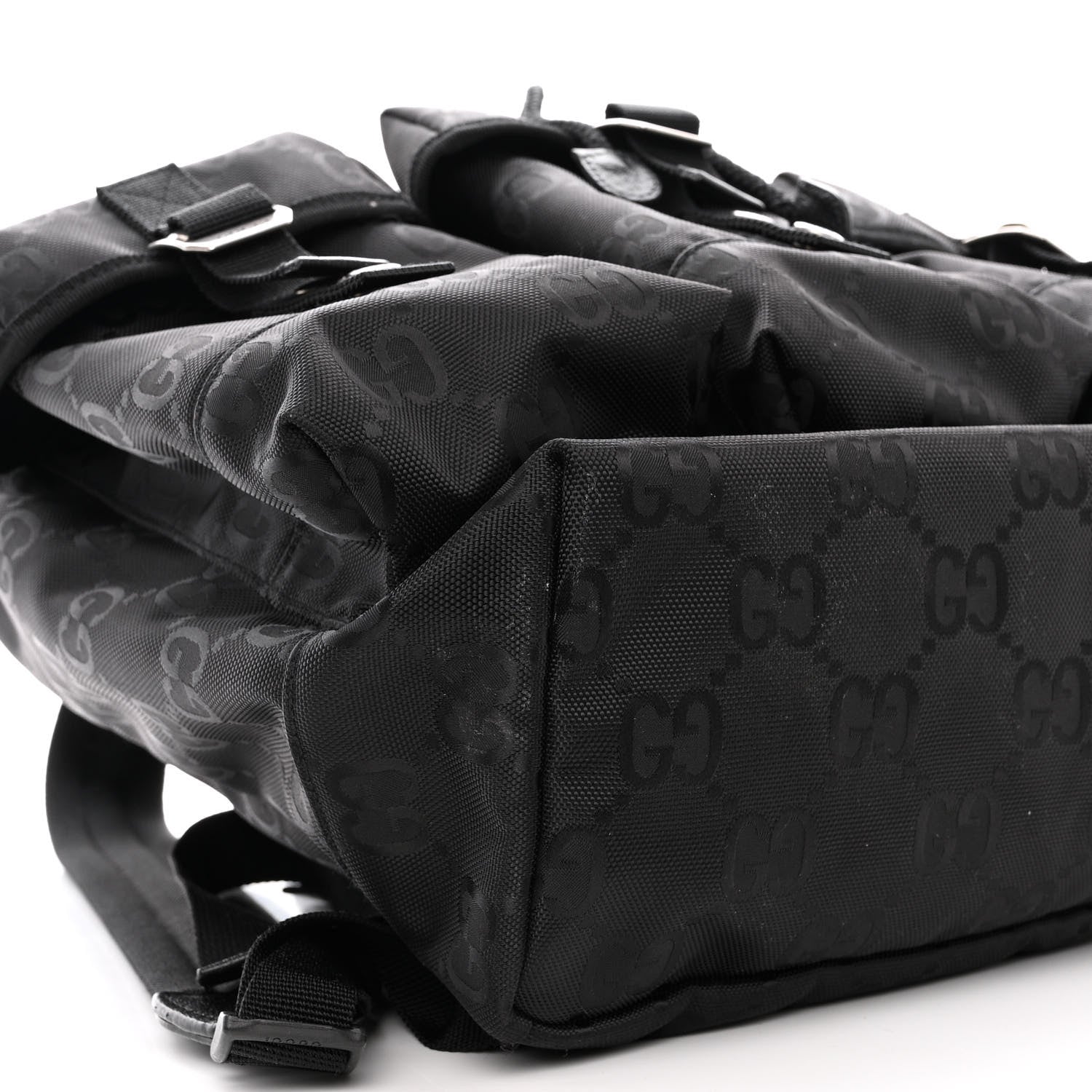Gucci Econyl Nylon Monogram Off The Grid Utility Pocket Backpack Black 9 of 12