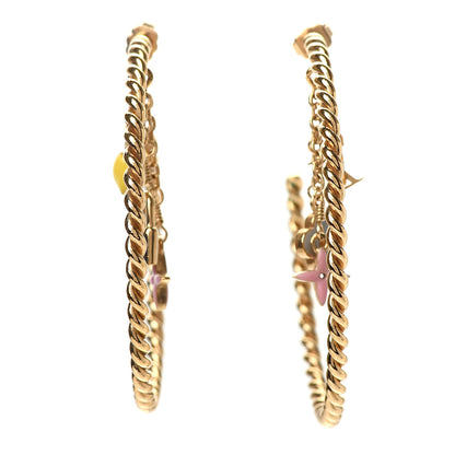 Louis Vuitton Sweet Monogram Creole Hoop Earrings Gold 1 of 4