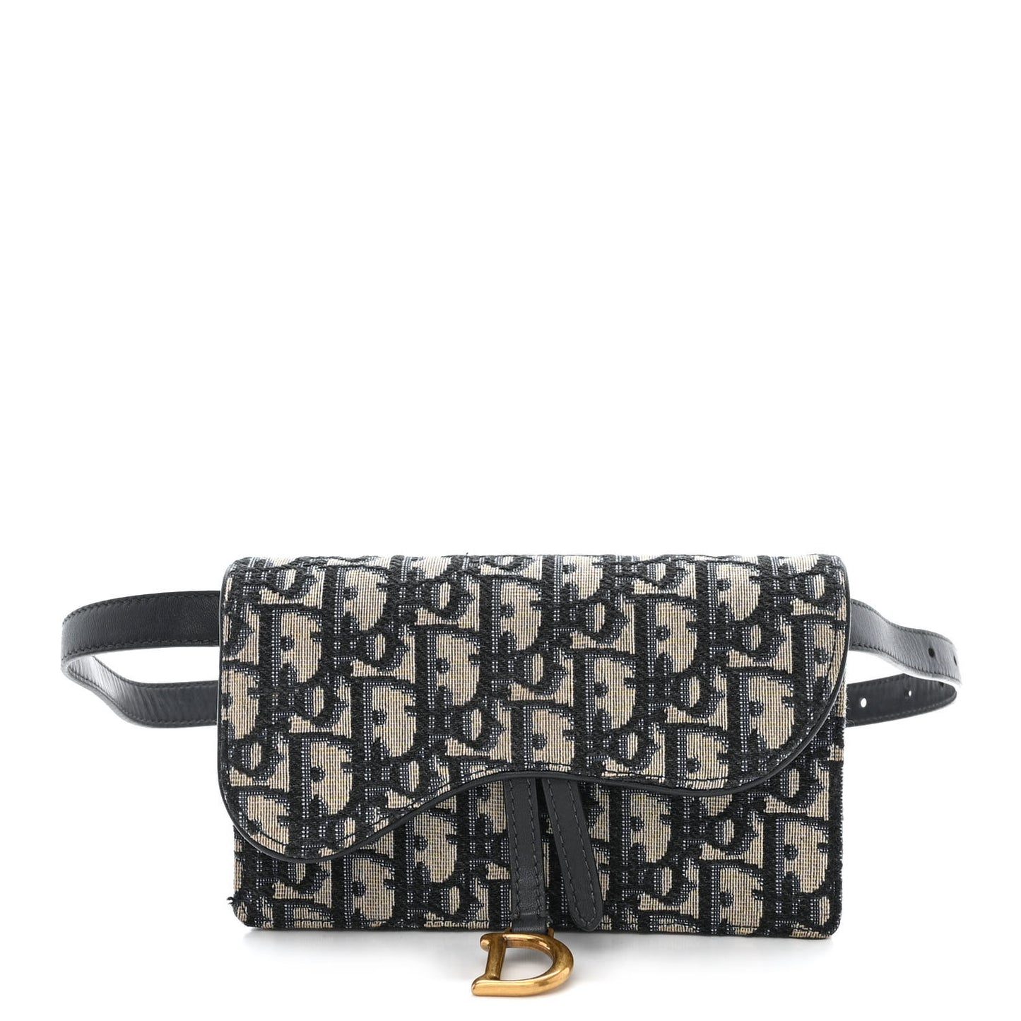 Oblique Saddle Belt Bag Blue