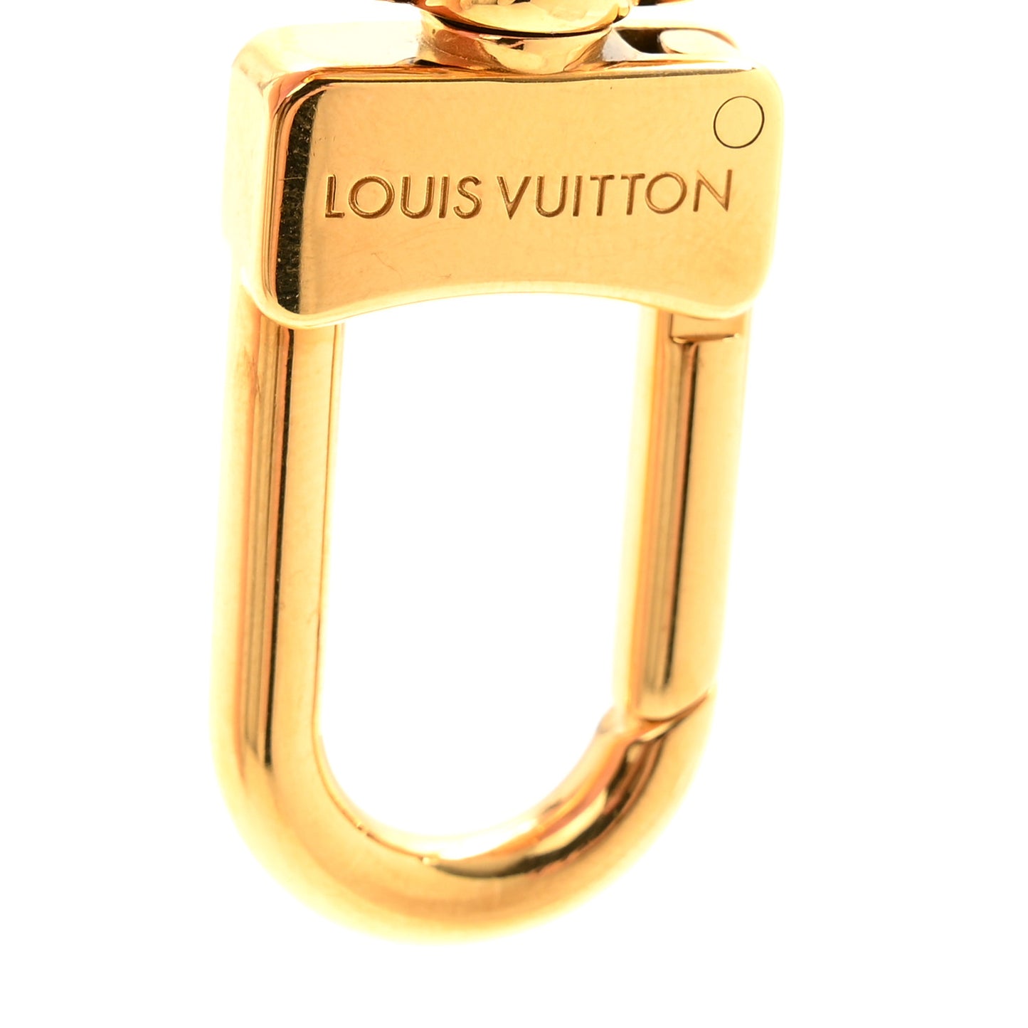 Satin Heart Bag Charm Key Holder Gold