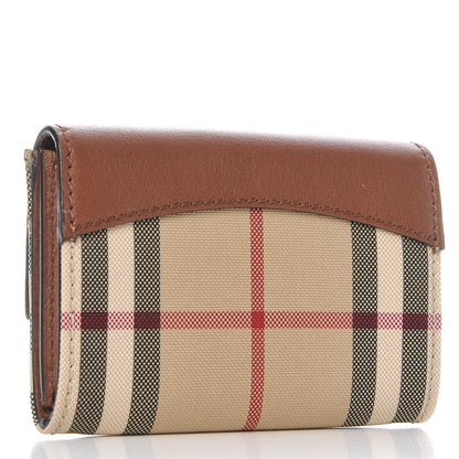 Burberry Calfskin Horseferry Check Chesam Card Case Tan 3 of 8
